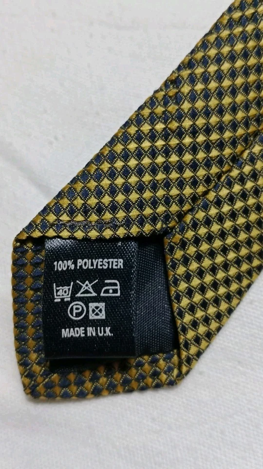 River Island Men's Tie Green Geometric Pattern Necktie Formal Wedding Party Foto 4 de 4