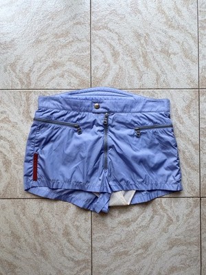 Prada Sport Men s Swim Shorts Blue Zip Pockets Made in Italy