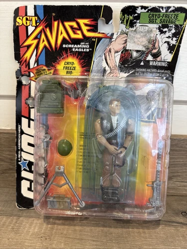 GI Joe 1994 - Cryo Freeze Sgt Savage - Hasbro New Unopened Sealed Vintage GOOD