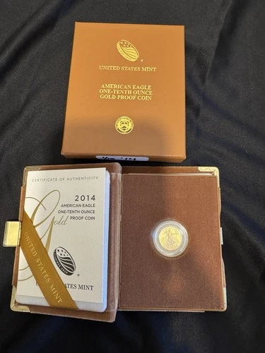 2014-W $5 1/10 oz Proof American Gold Eagle (w/Box & COA)