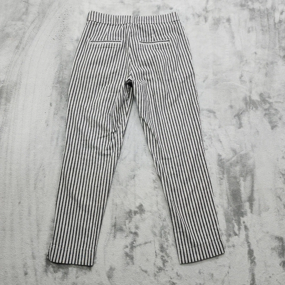 Hollister 裤子女式 S 黑色白色条纹超高腰锥形作物休闲 — 第 3/4 张图片