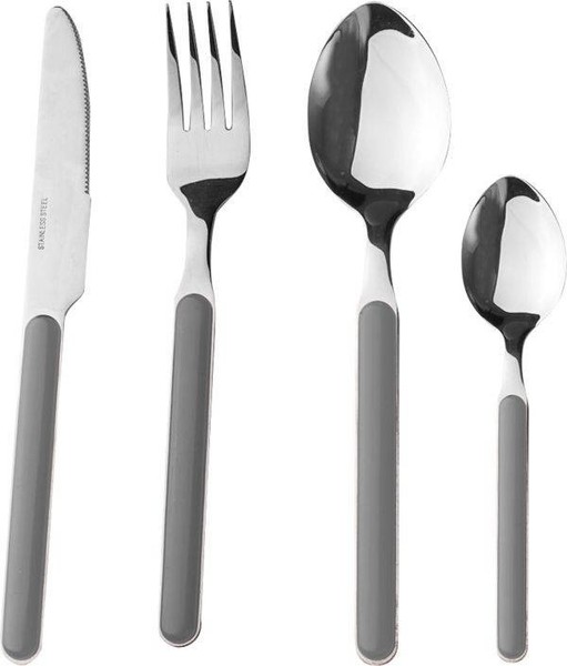 Brunner Delice Campingbesteck Set 16-Teilig Edelstahl Besteck Grau Outdoor-image