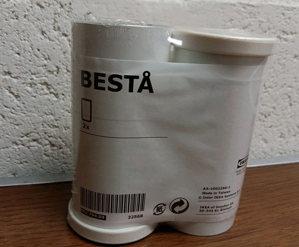  Patas cilíndricas Ikea Besta blancas redondas 1348 para mueble de mesa ¡Descatalogado!!!