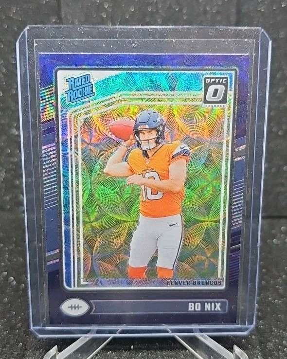 のろのろ コンプ 直筆 瞳 2024 Optic Bo Nix Rc Rated Rookie Purple Scope Prizm | eBay