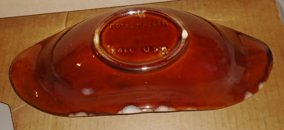 ROYAL HAEGER -R466  Vintage centerpiece bowl dish used multi color - Image 2 of 4