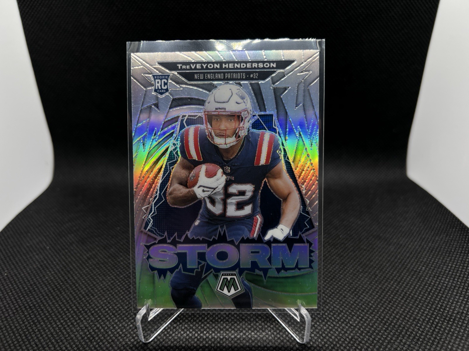 2025 Panini Mosaic TreVeyon Henderson Storm Silver Prizm SP Rookie #9 RC