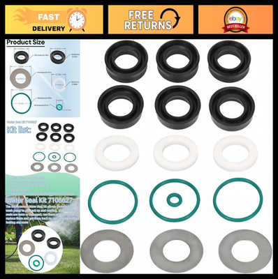 #ad Pressure Washer Pump Seal Kit 7106627 Rebuild Kit for Simpson Pumps Power Was $29.99