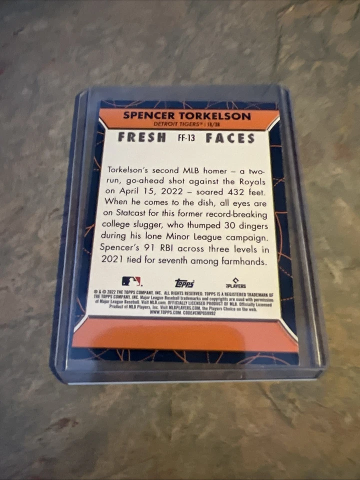 2022 Topps Series 2 - Fresh Faces Spencer Torkelson #FF-13 (RC) - Image 2 of 2