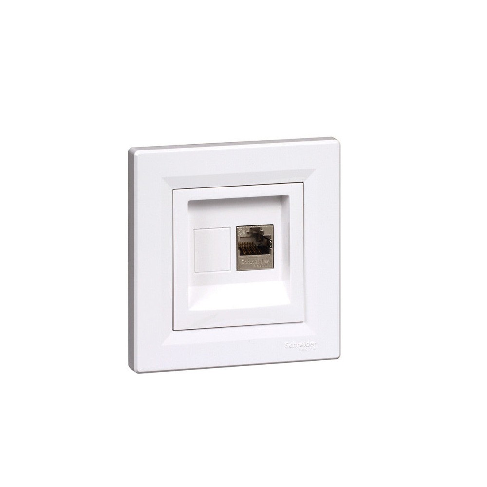 Prise RJ45 Cat5 STP Schneider Asfora anti interférence pour réseau stable