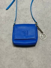 Borsa donna Trussardi Jeans tracolla logo blu manico piccolo