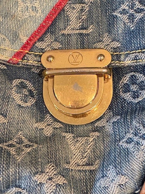 LOUIS VUITTON Monogram Denim Patchwork Bowly Blue - image 6