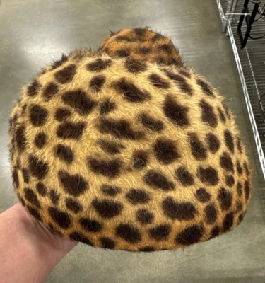 Vintage Adolfo II Saks Fifth Avenue Leopard Print Faux Fur Fedora Hat Womens OS Vintage 1960s Faux Fur Leopard Fedora Hat Adolfo 2 For Saks  main image 2