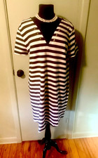 Kors Striped Cotton Stretch Shift Dress XL