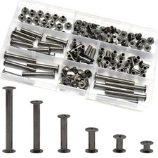 CEEYSEE 140Pcs(70 Sets) Chicago Screws Assorted Kit M5 x 5/10/15/25/35/45mm Nail