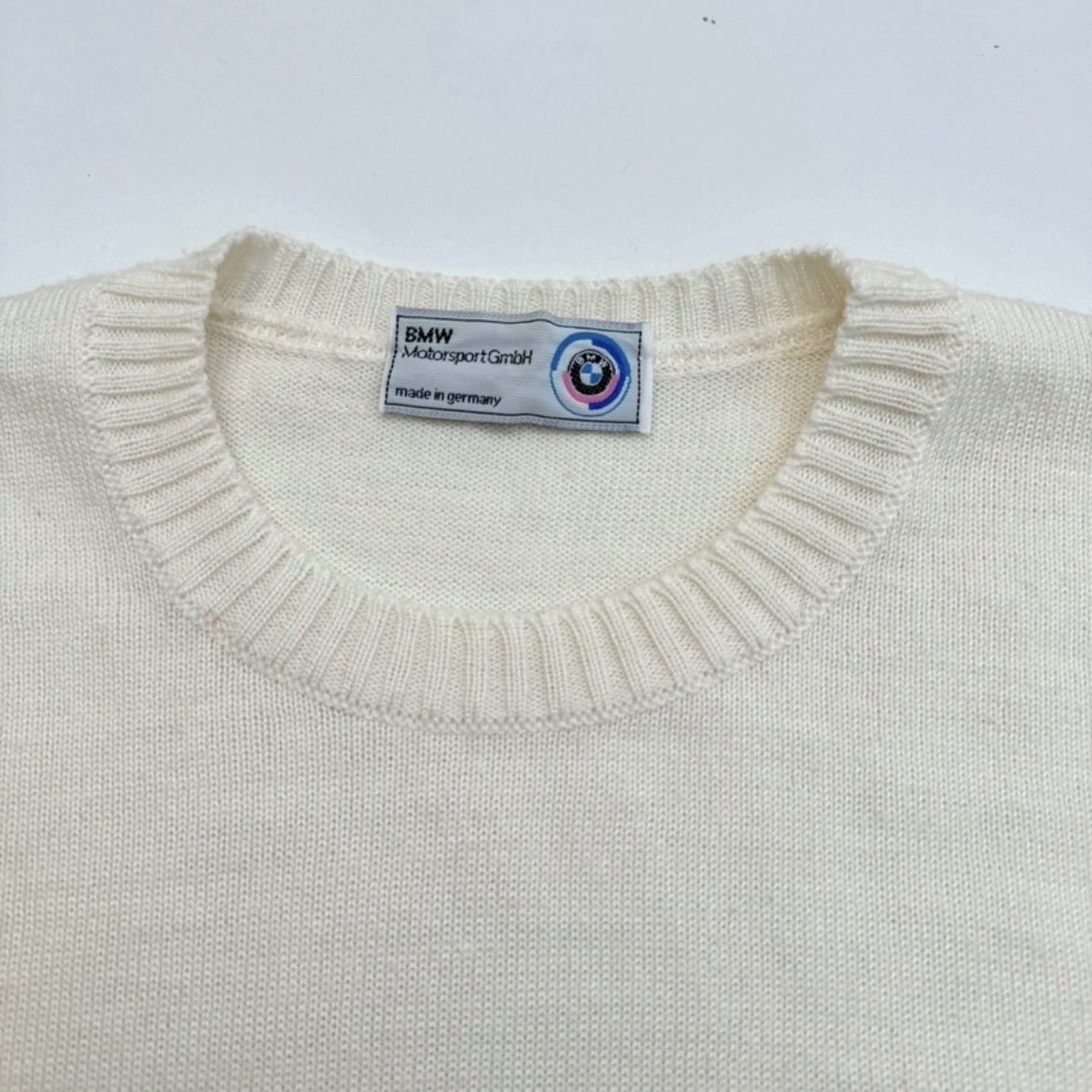 Vintage 1980s BMW Motorsport M3 Wool Sweater made in Germany Size 