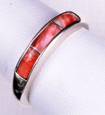 Carolyn Pollack Carlisle Sterling Silver Spiny Oyster Inlaid Ring Size 9