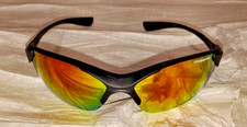 Crossfire Safety Glasses ES4 Matte Black Frame Orange Mirror Lens Eye Protection
