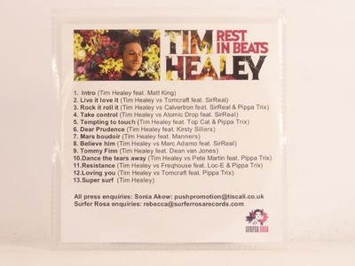 TIM HEALEY REST IN BEATS (546) 13 Track Promo CD Album including Picture Sleeve 