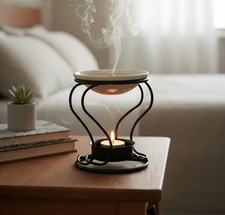 DIFFUSORE OLI ESSENZIALI IN METALLO E CERAMICA BRUCIATORE DI ESSENZE 