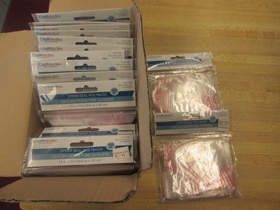 Craft Medley Ziplock Polybags 200/Pkg-1.5''X1.5'' 15 Package Lot 3000 Count Clear