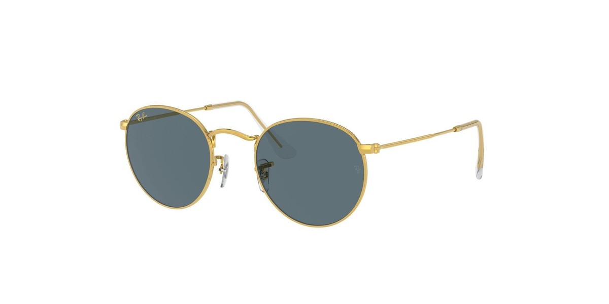 Ray-Ban RB3447 Round Metal Round Sunglasses Legend Gold/Blue 50