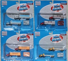 Choice of N-Scale Mini-Metals Semi Tractor Trailer Sets, Mint, Sealed