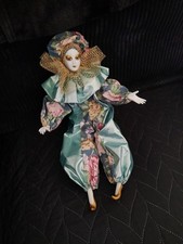 Reinart Faelens Porzellan Harlekin Sammelpuppe, 40cm