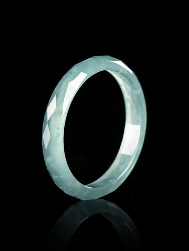 Natural  Certified Grade A  Green  Jade jadeite  Ring 15mm-20mm