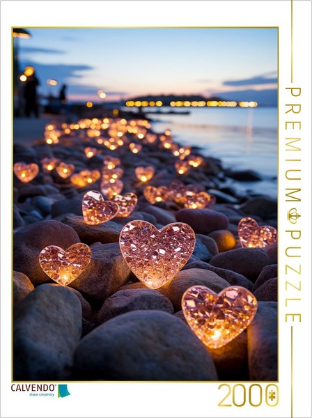 Calvendo Puzzle Beach Heart | 2000 Pieces, Finished Size 35.4 × 26.4 In (90 × 67-image