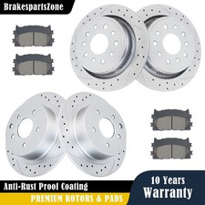 Front Rear Brake Rotors and Pads Kit fit for ...
