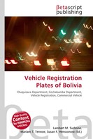 Lambert M. Surhone (U. A.) | Vehicle Registration Plates Of Bolivia | Buch