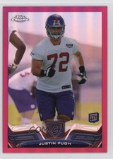 2013 Topps Chrome BCA Pink Refractor 96/399 Justin Pugh #49 1by