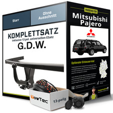 Für MITSUBISHI Pajero IV V80,V90 Anhängerkupplung starr +eSatz 13pol uni 07- AHK