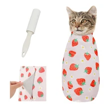 Cat Grooming Wrap for Cutting Nails, 2025 Self-Adherent Cat Wrap, Anti-Escape...