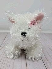 Retired Ganz Webkinz White Terrier HM106 Dog Plush Stuffed Animal No Code
