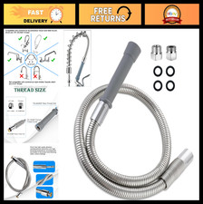44" Stainless Steel Flexible Pre-Rinse Hose - Commercial Sink Sprayer Replacemen