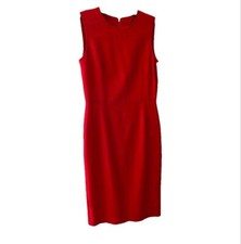 NWT DOLCE AND GABBANA SHEATH DRESS BIRIGHT RED $2195 Classic Chic Elegant Size S