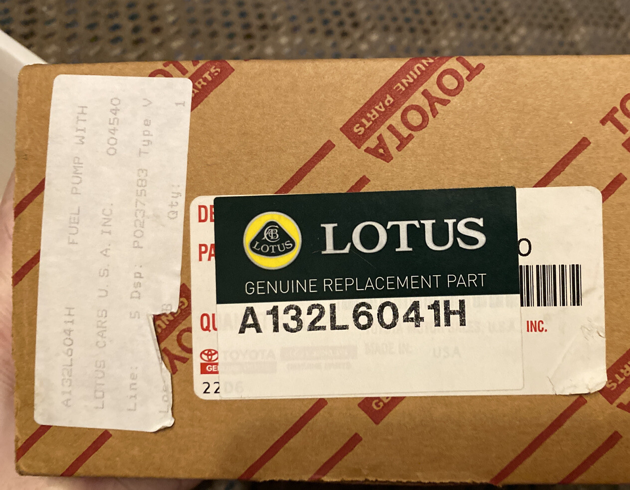 Gasoline Fuel Tank Pump Assembly A132L6041H OEM Lotus Evora