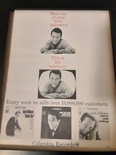 Andy Williams Rare Original Columbia Records Promo Poster Ad Framed!