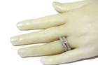 14k white gold 2.28ct clarity enhanced diamond engagement ring wedding band set — photo 10