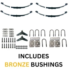 Greaseable 3500 lbs. Tandem Trailer Suspension Kit Leaf Springs, Shackle & UBolt