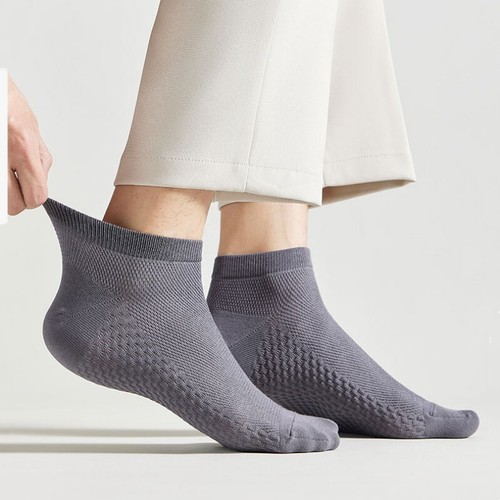 5 Pack Mens Sport Solid Athletic Breathe Cotton No Show Ankle Classic Work Socks - 第 1/8 張圖片