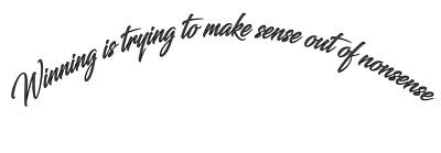 winning is trying to make sense out of nonsense internal truck sticker 
