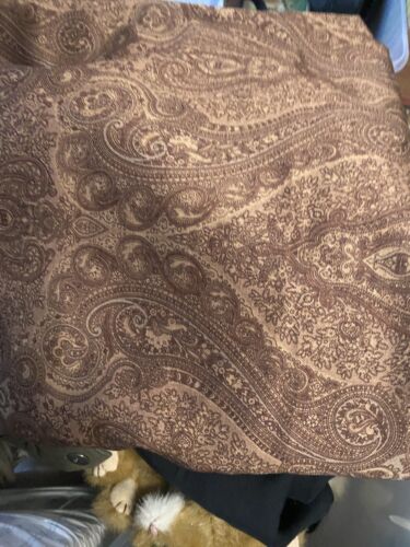 New Brown PaisleyLining Fabric 58" Wide 100% Polyester 3.+ Yards Beautiful! - Picture 1 of 4