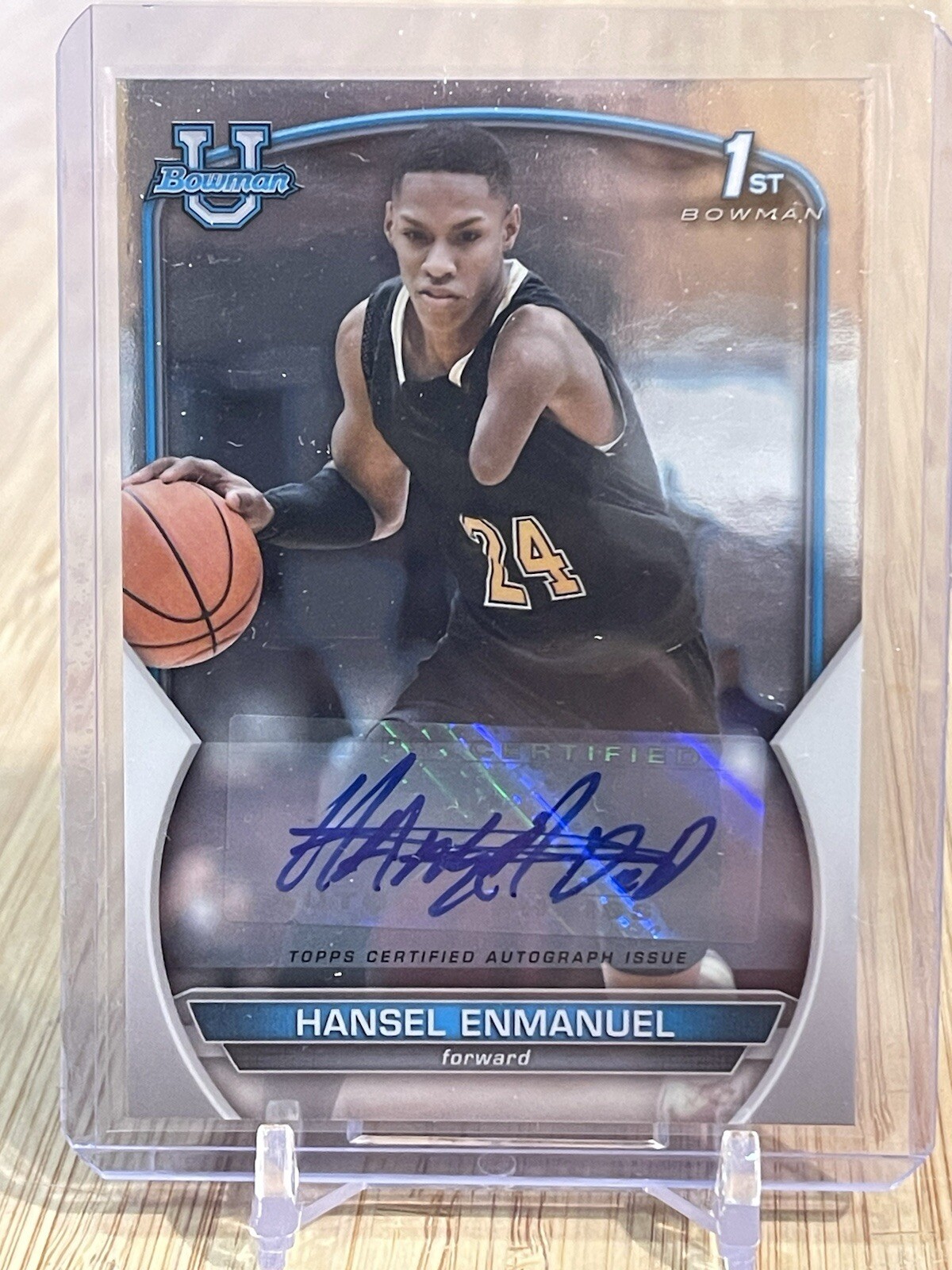 HANSEL ENMANUEL 2022-23 Bowman Chrome University Chrome AUTO Autograph 52