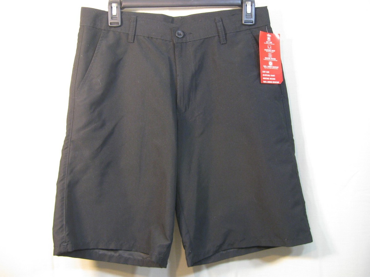 NWT Chaps Boys Performance Engineering Black School Shorts Style