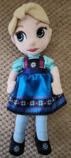 DISNEY STORE Exclusive Frozen Elsa Character 13.5" Plush Stuffed Doll Toy