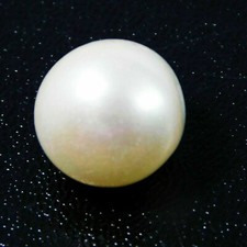 Natural 6 to 8.50 Ct Round Cabochon White Color Fresh Water Pearl Loose Gemstone
