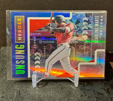 2020 Absolute Baseball Starling Marte Unsung Heroes Blue Foil Parallel Card UH12