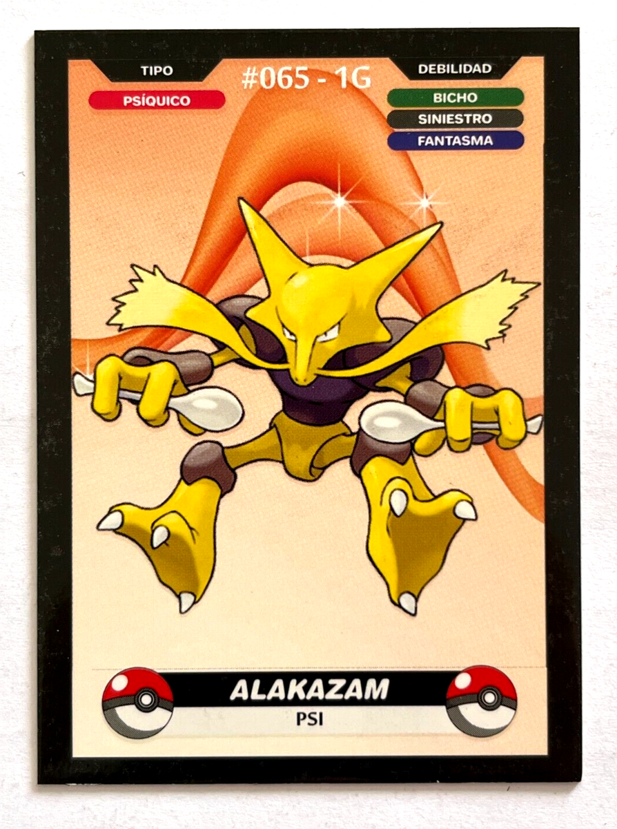 2025 POKEMON KANTO CREALASER TCG Card #065 ALAKAZAM Peru Edition